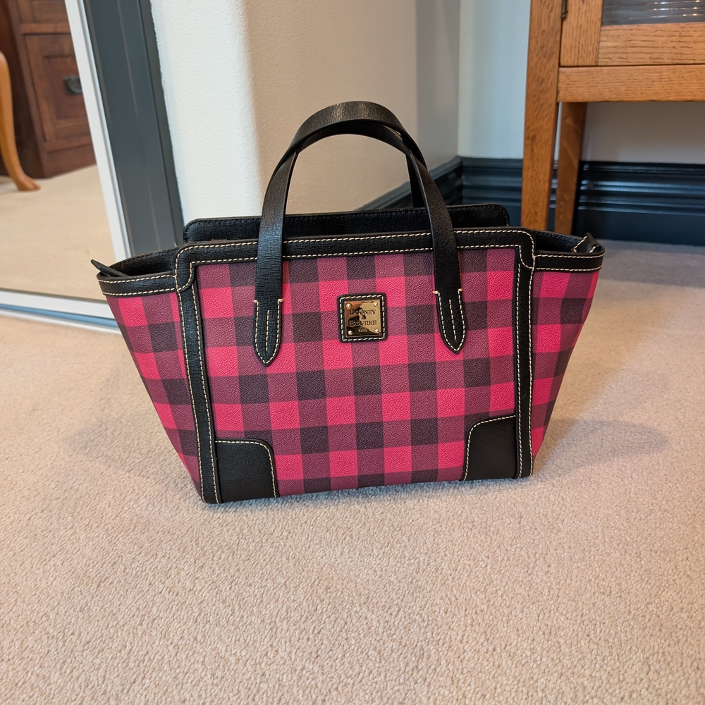 Dooney & Bourke Pink Checkered Tote Bag